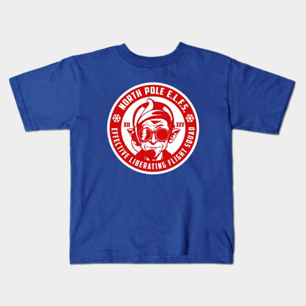 North Pole E.L.F.S. (Red) Kids T-Shirt by PopCultureShirts